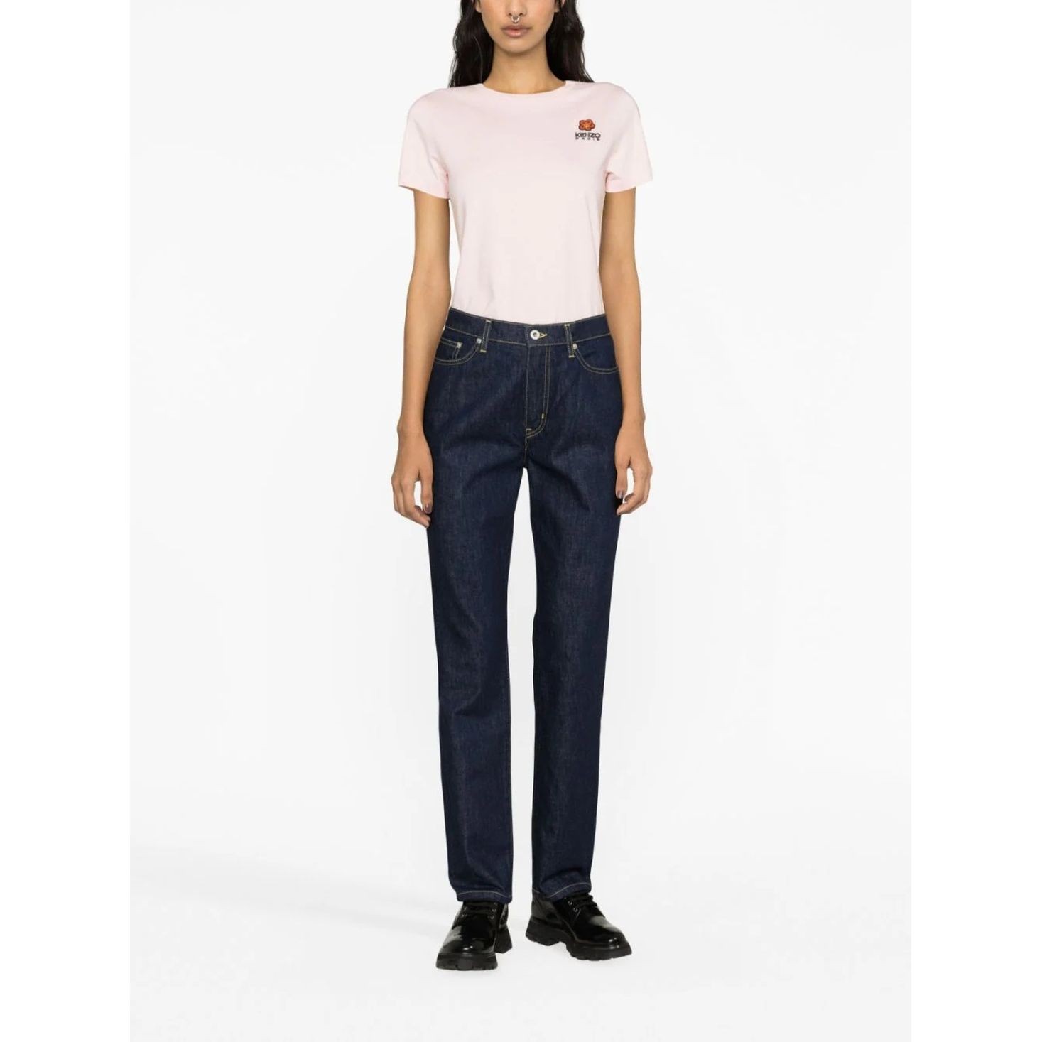 KENZO Tiesūs džinsai moterims, Juoda, Blue asagao straight fit 2