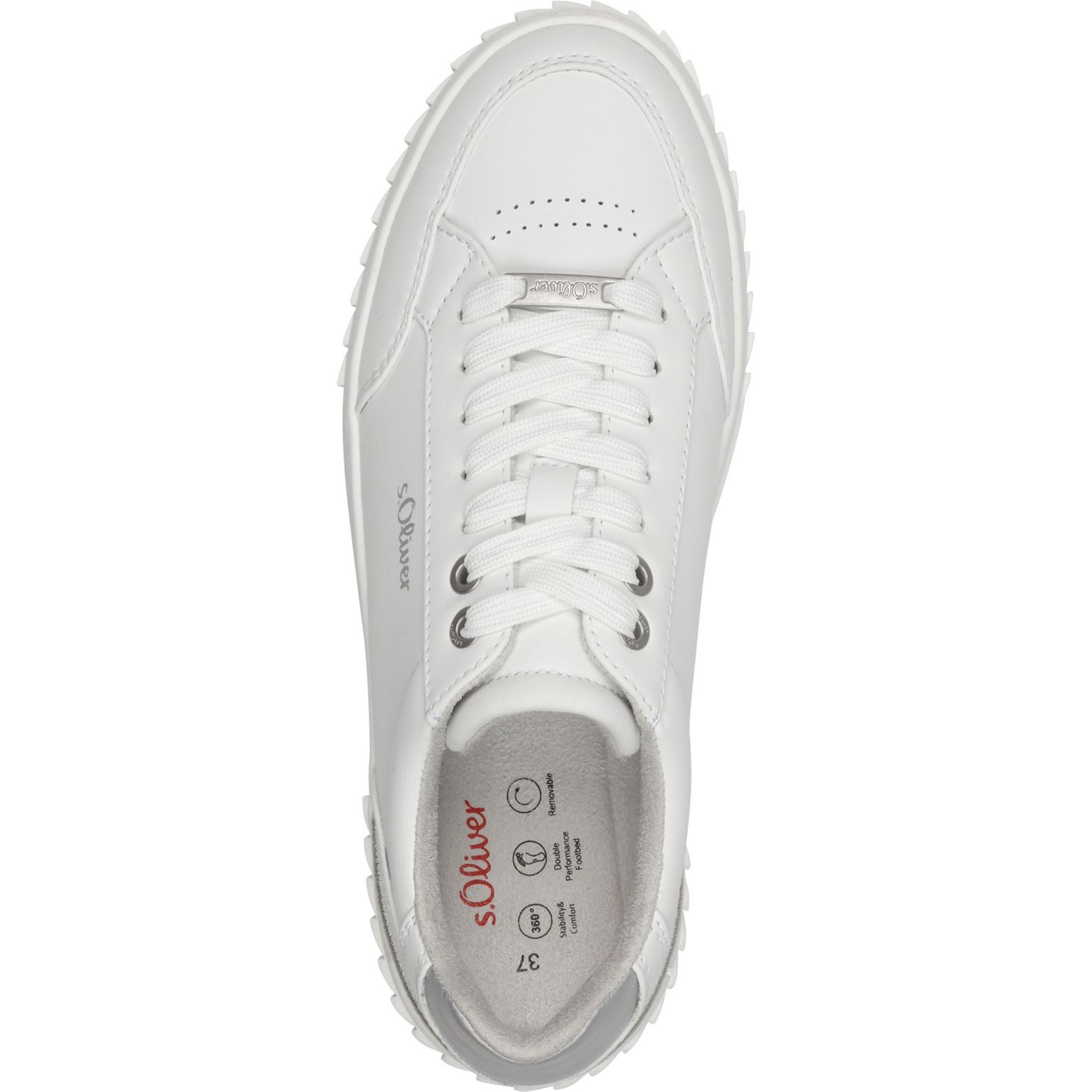 S.OLIVER Laisvalaikio bateliai moterims, Balta, Women Lace-upp 4