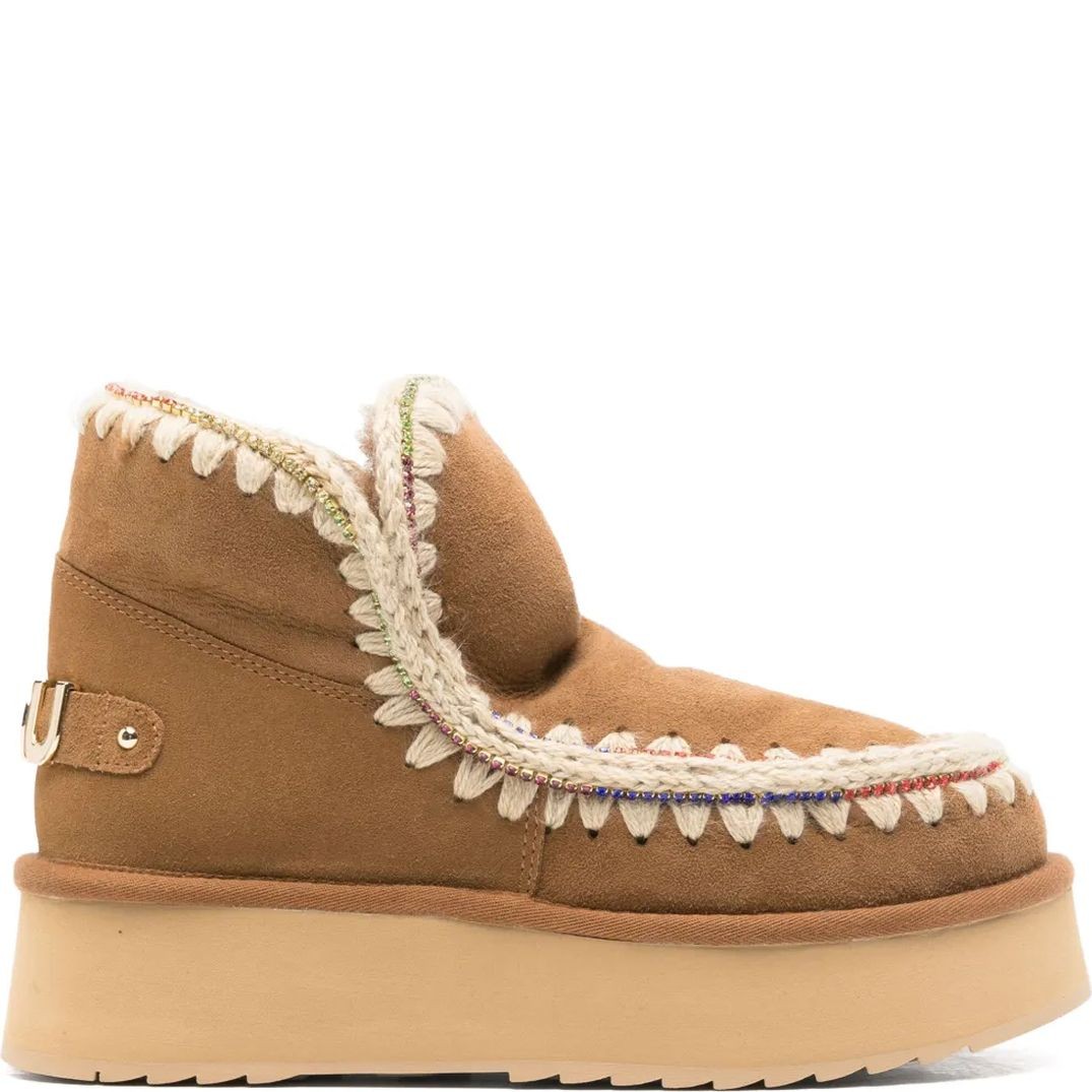 MOU Aulinukai moterims, Ruda, Eskimo 18 platform rhinestones 1