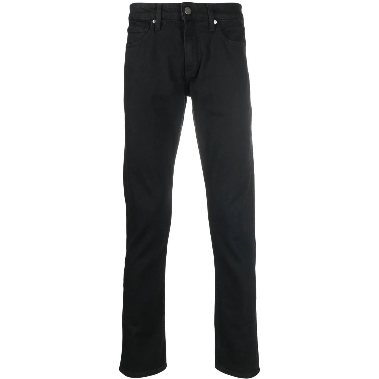 CALVIN KLEIN Aptempti džinsai vyrams, Juoda, Slim fit rinse black 1