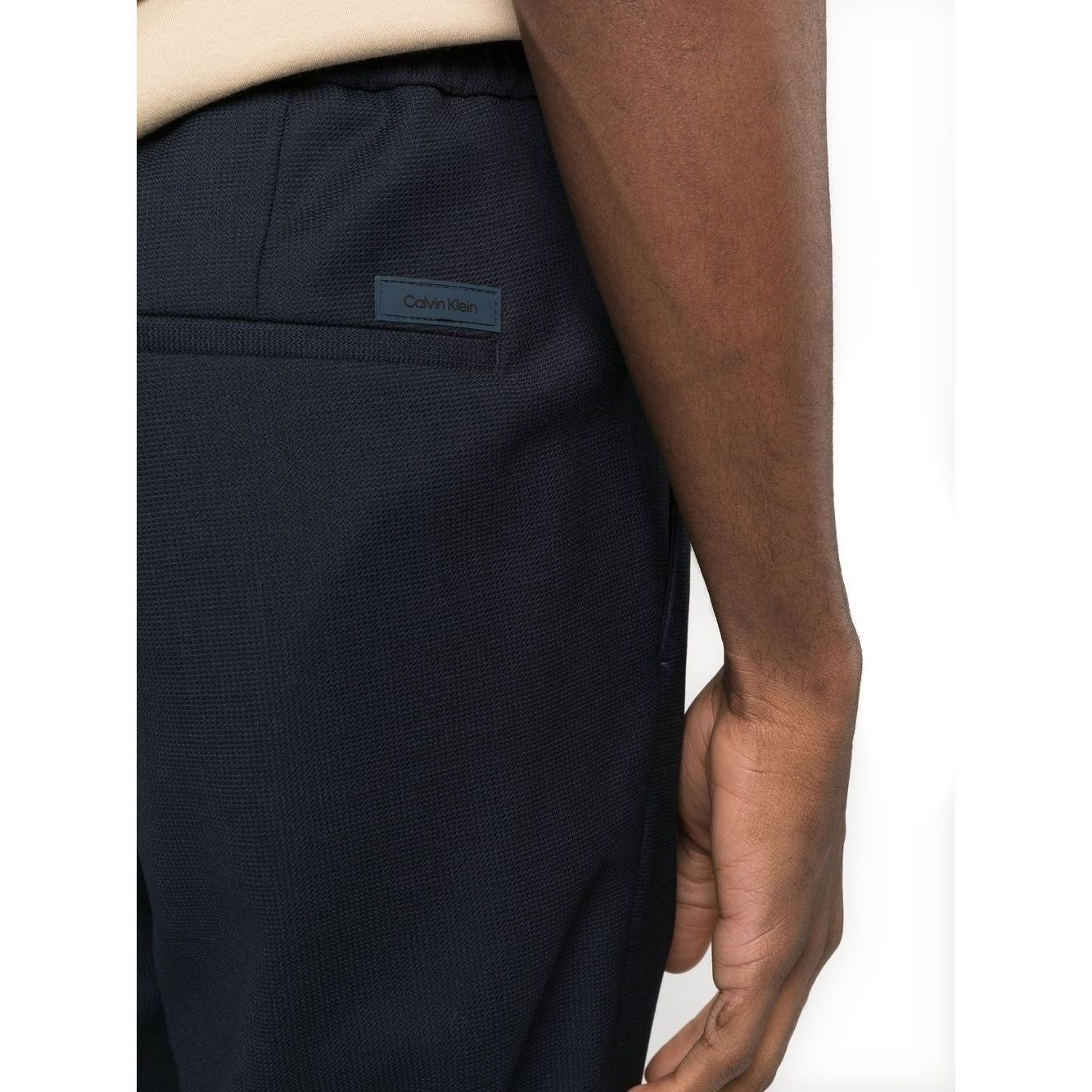 CALVIN KLEIN Sportinės kelnės vyrams, Mėlyna, Bi-stretch comfort wool jogger 3
