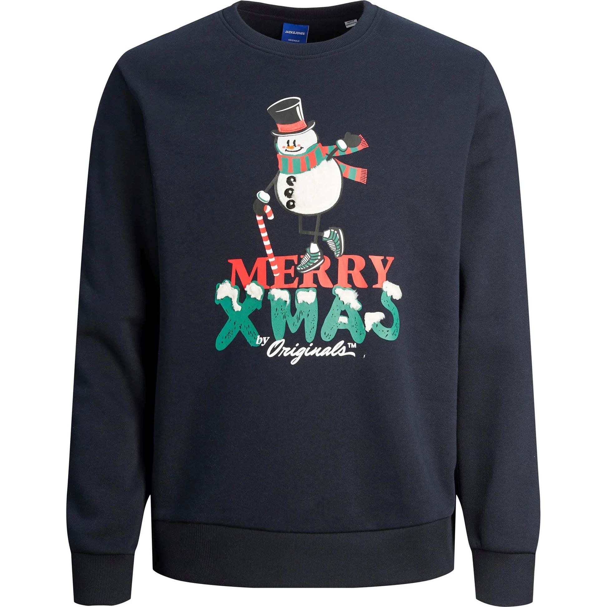 JACK & JONES Megztinis vyrams, Mėlyna, JORXMAS SWEAT CREW 1