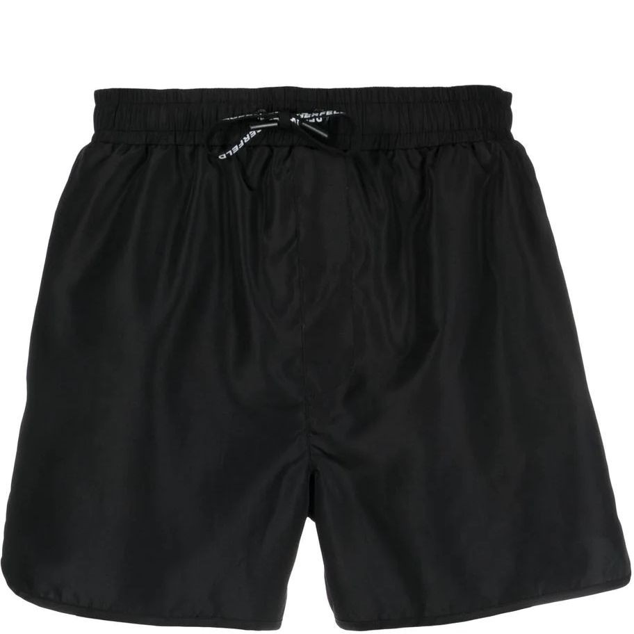 KARL LAGERFELD Apatinė kostiumėlio dalis vyrams, Juoda, Tape short boardshorts 1