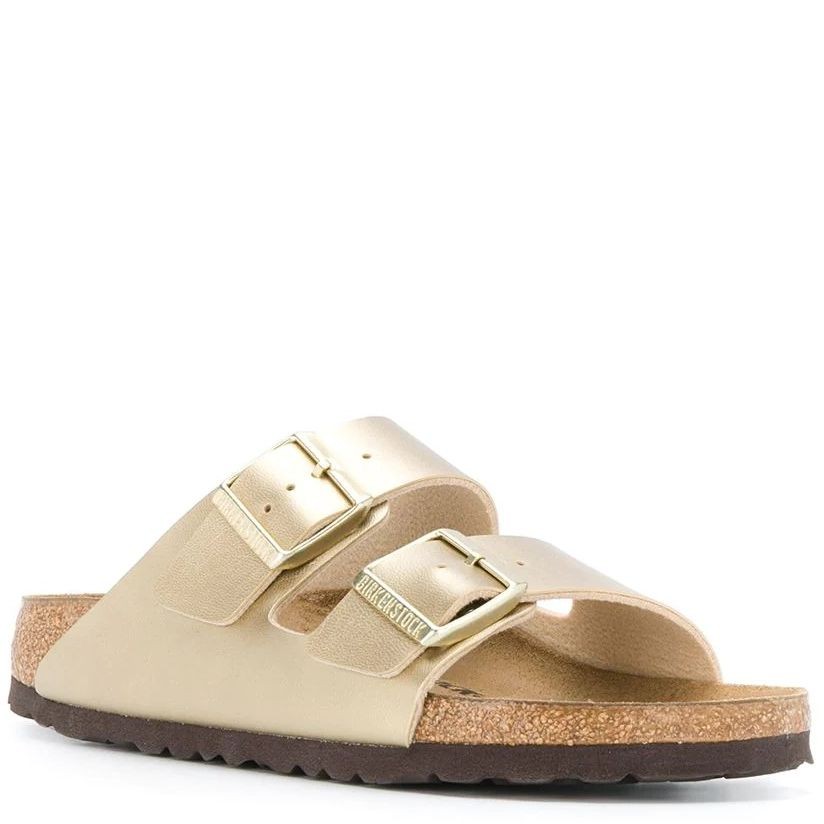 BIRKENSTOCK Šlepetės moterims, Auksinė, Arizona 1