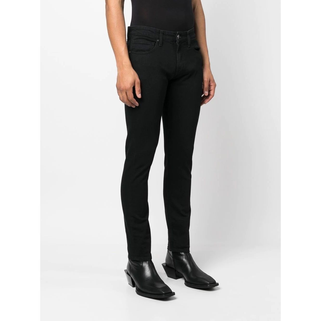 CALVIN KLEIN Aptempti džinsai vyrams, Juoda, Slim fit rinse black 2