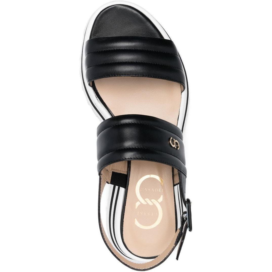 CESARE CASADEI Basutės moterims, Juoda, Wedge sandals 4