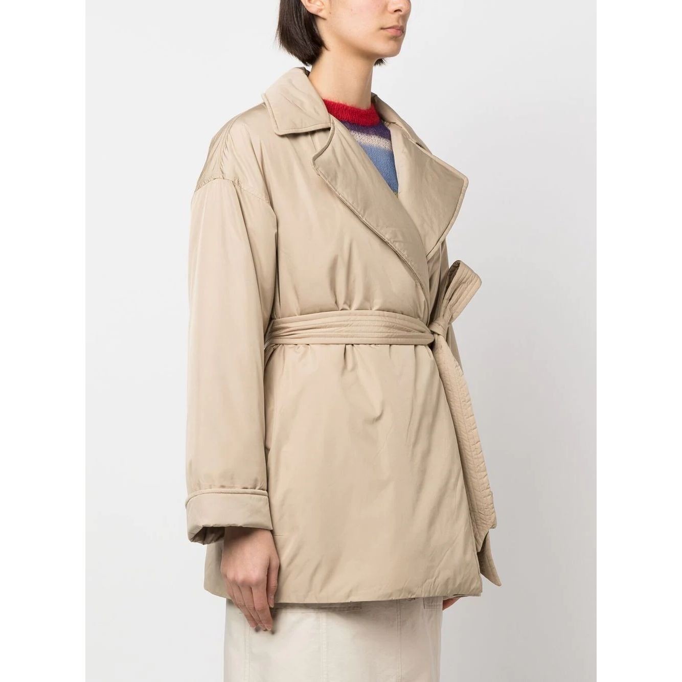 TOMMY HILFIGER Lietpaltis moterims, Smėlio, Clean padded peacoat 3