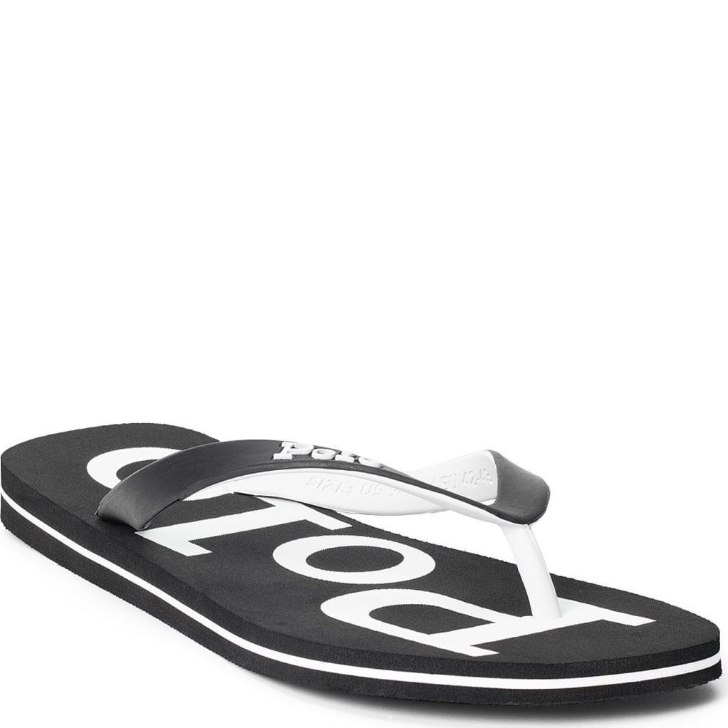 POLO RALPH LAUREN Pliažo šlepetės per pirštą vyrams, Juoda, Bolt-sandals-casual 1