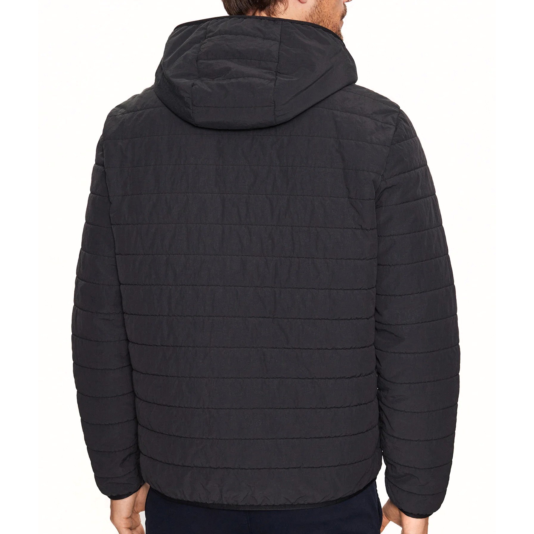 TOMMY HILFIGER Pūkinė striukė vyrams, Juoda, Gmd padded hooded jacket 3