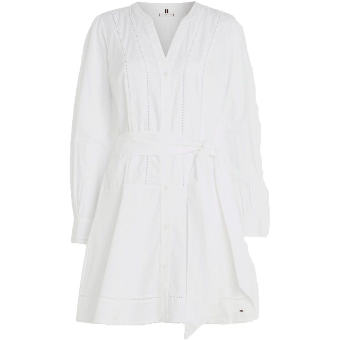TOMMY HILFIGER Mini suknelė moterims, Balta, Ladder lace short dress 1