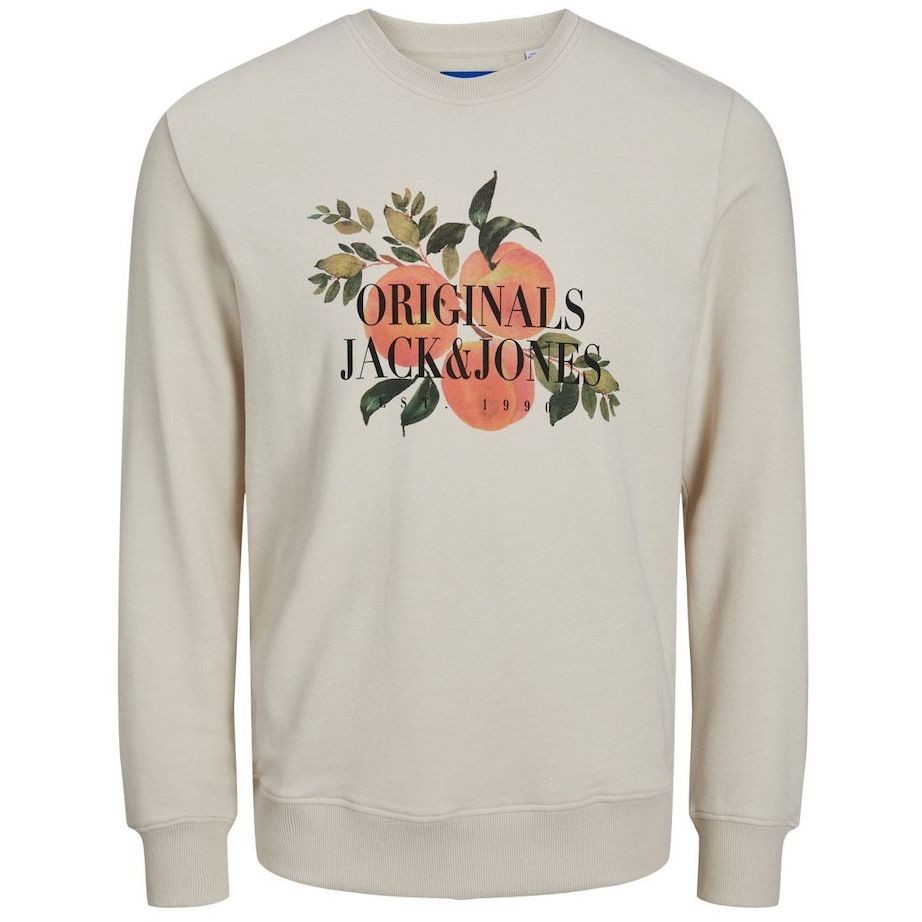 JACK & JONES Sportinis nertinis vyrams, Smėlio, JORFLORES SWEAT 1