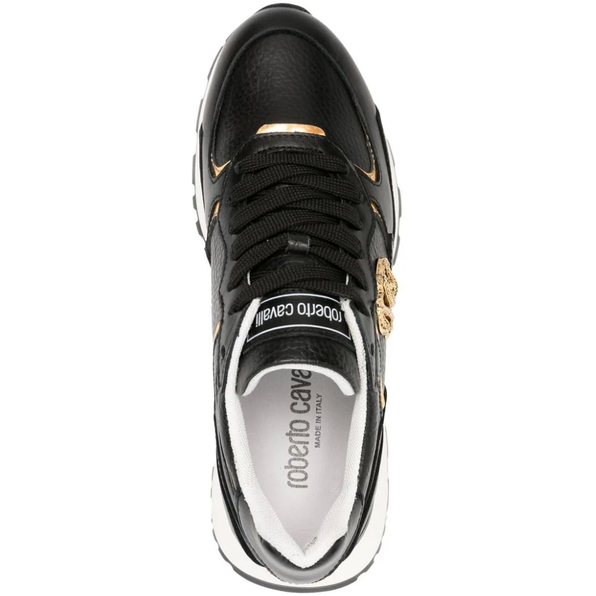 ROBERTO CAVALLI Laisvalaikio bateliai moterims, Juoda, Sneakers 4