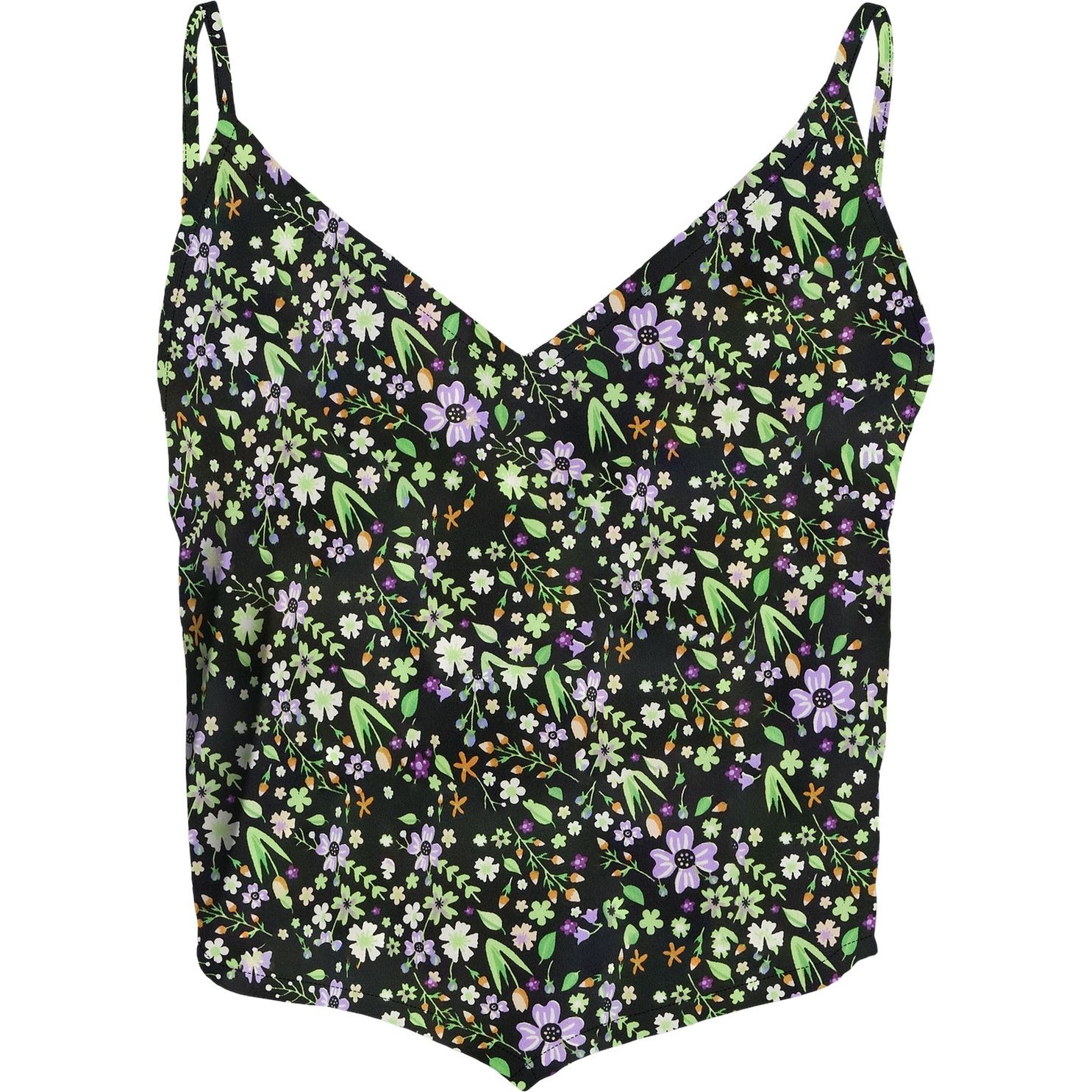 NOISY MAY Palaidinės moterims, Juoda, NMRUE SINGLET CROP TO 1