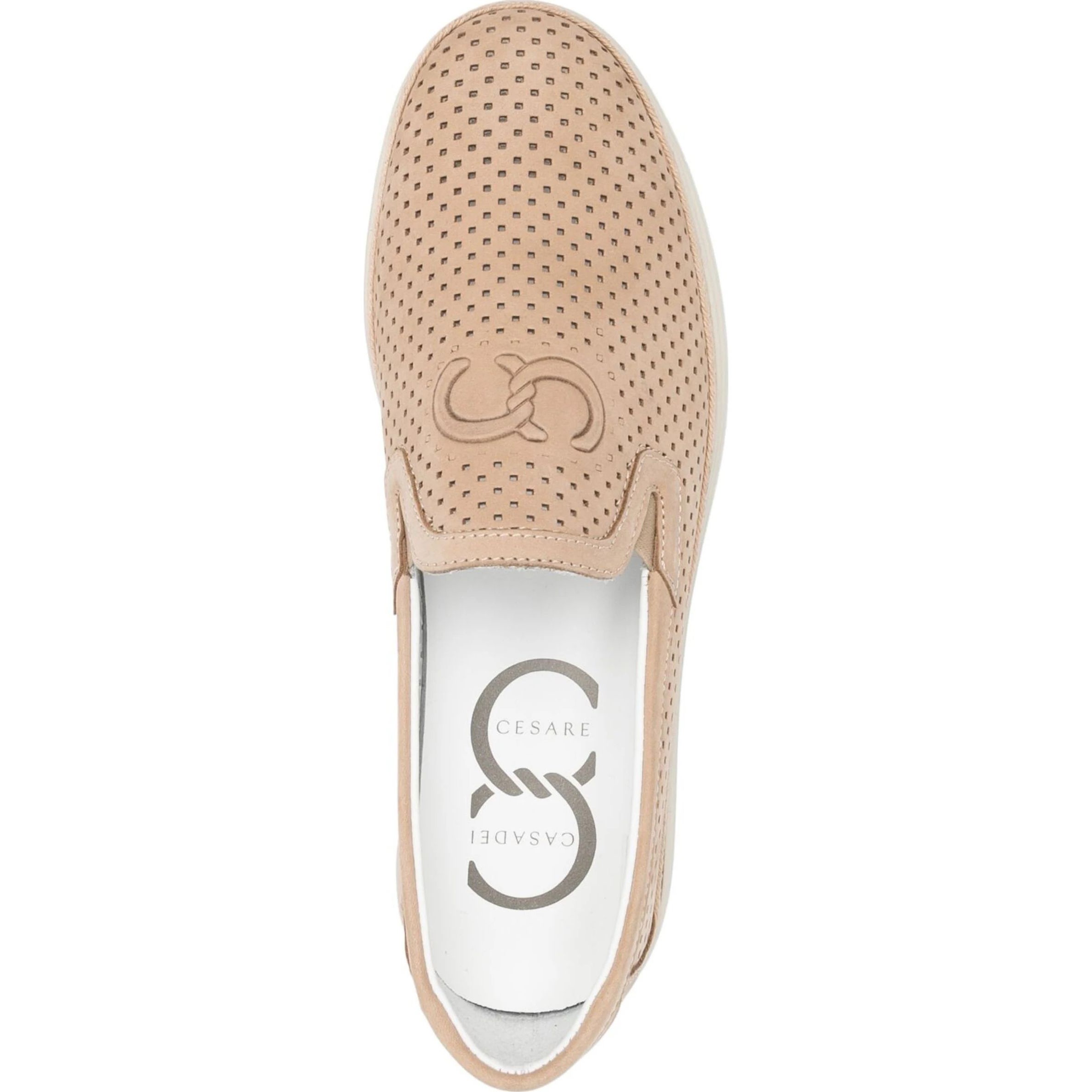 CESARE CASADEI Loaferiai vyrams, Ruda, Nabuk slip-on 4