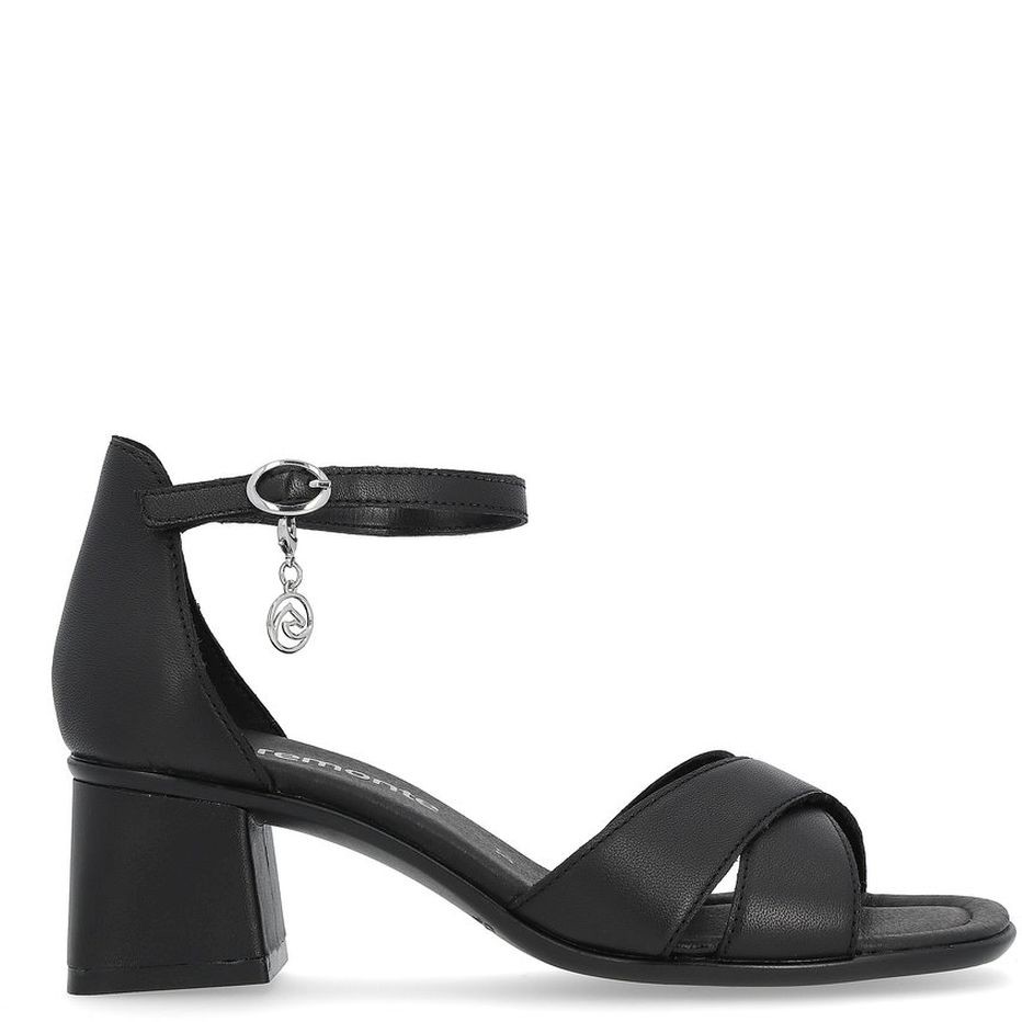 REMONTE Basutės moterims, Juoda, SANDALS 3