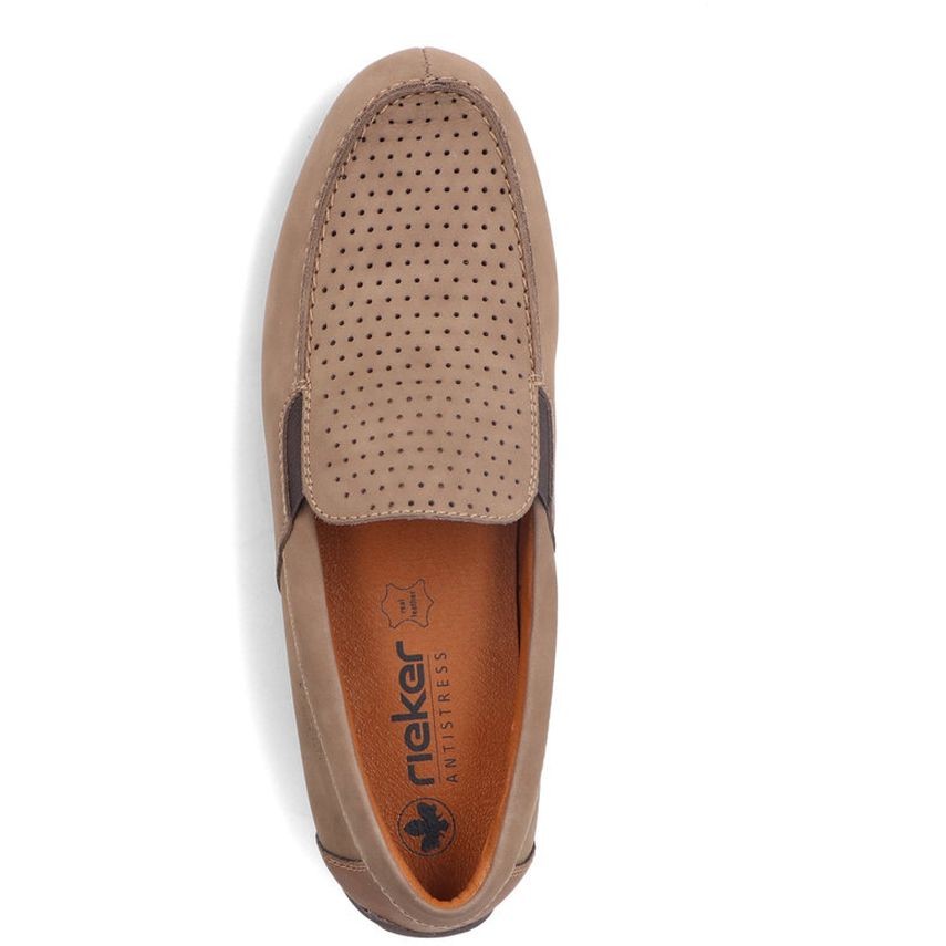 RIEKER Mokasinai vyrams, Ruda, MOCASINS 6