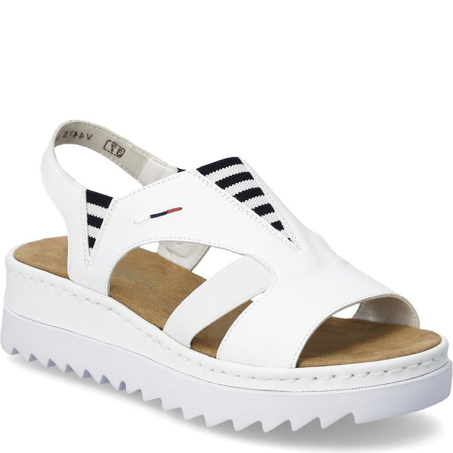 RIEKER Basutės moterims, Balta, SANDALS 1