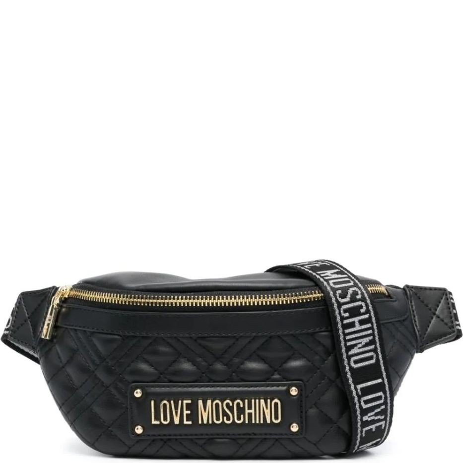 LOVE MOSCHINO Rankinė per juosmenį moterims, Juoda, Belt bag 1