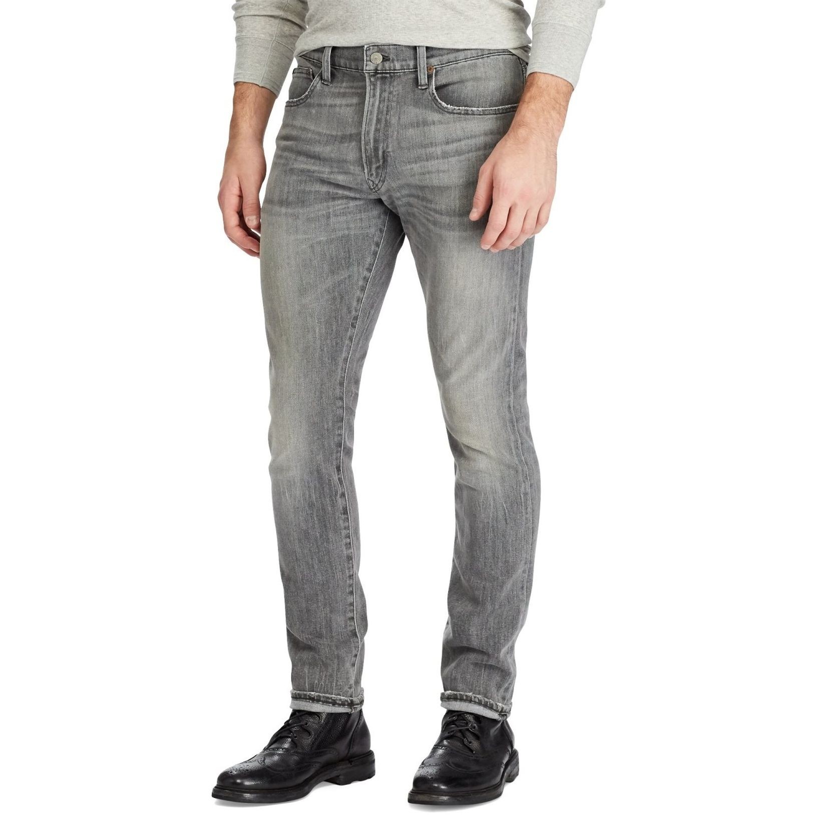 POLO RALPH LAUREN Aptempti džinsai vyrams, Pilka, 5 pocket denim 3