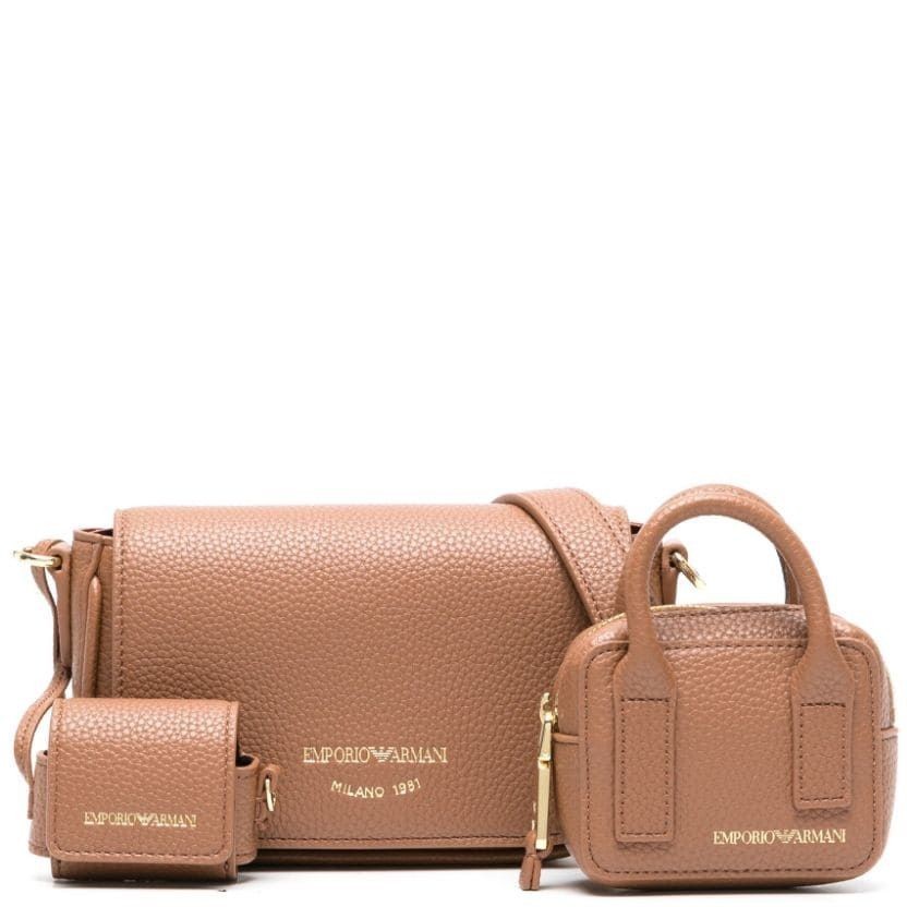 EMPORIO ARMANI Rankinė per petį moterims, Ruda, Mini bag 4