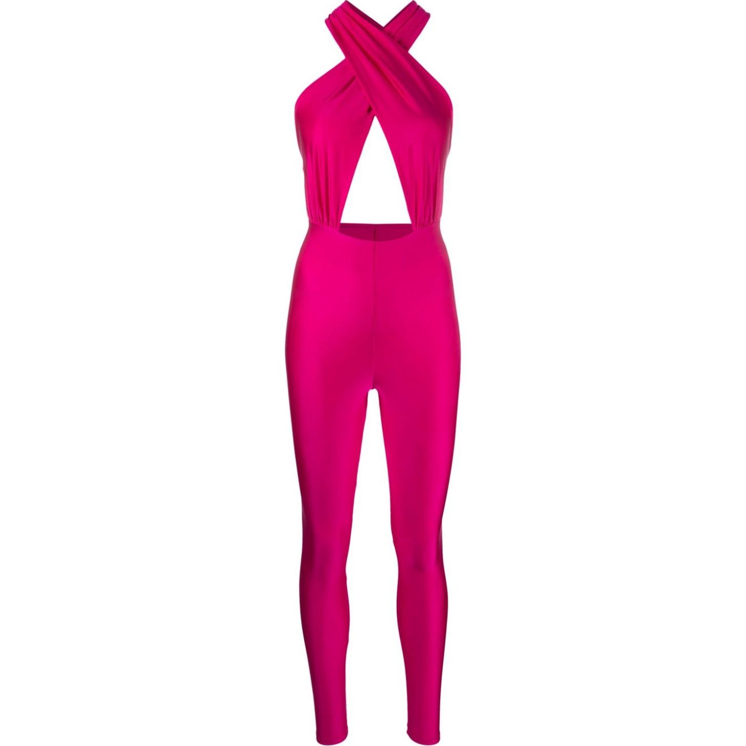 THE ANDAMANE Kostiumas moterims, Rožinė, Hola halterneck jumpsuit