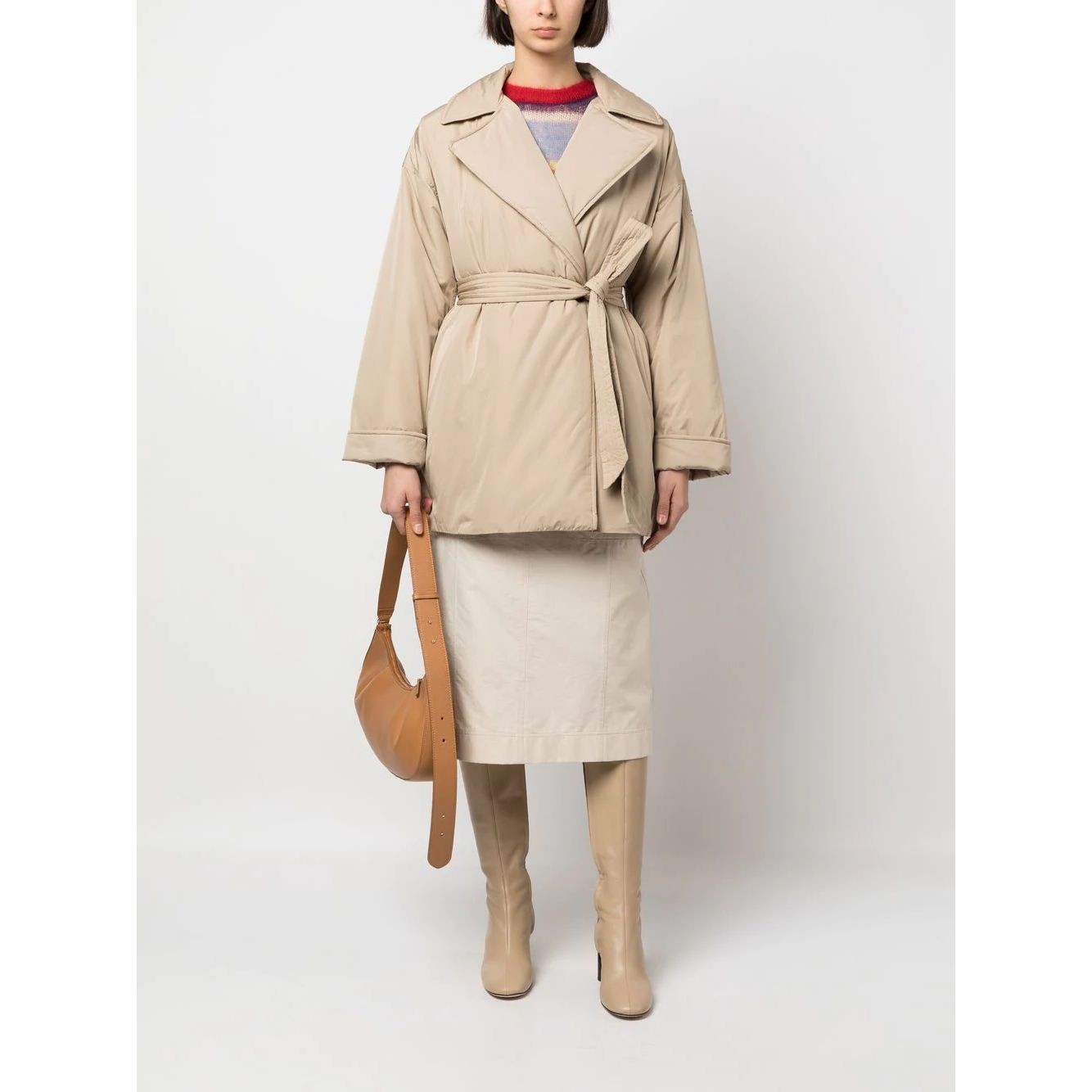 TOMMY HILFIGER Lietpaltis moterims, Smėlio, Clean padded peacoat 2