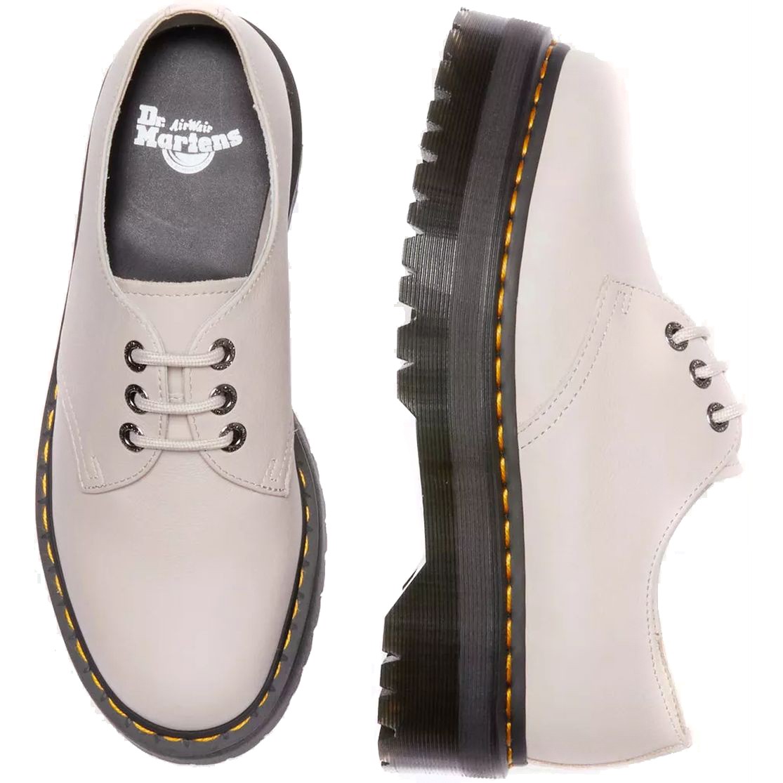 DR. MARTENS Klasikiniai batai moterims, Smėlio, 1461 Quad Ii Formal 5