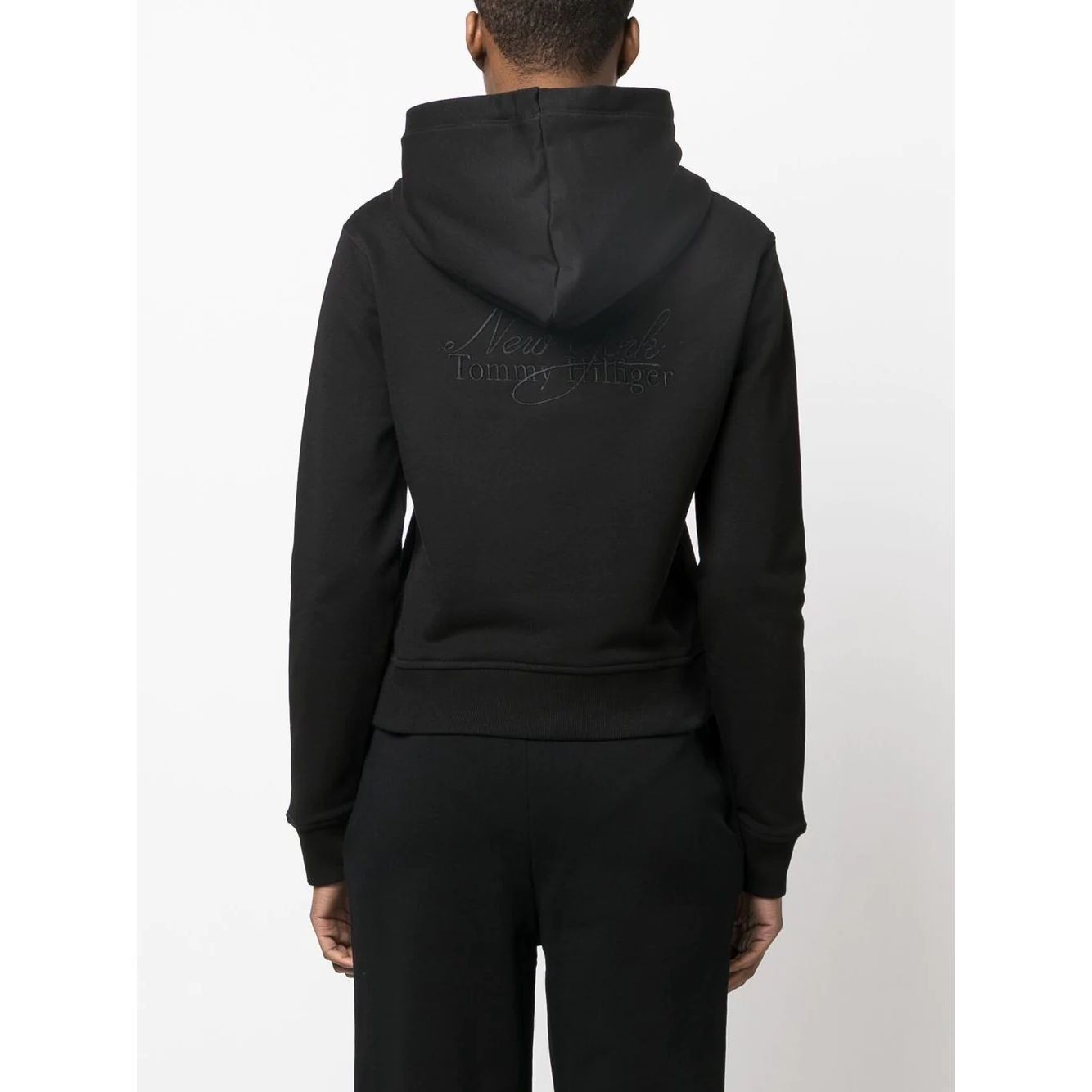 TOMMY HILFIGER Džemperis moterims, Žalia, Reg short vlvt trim hoodie 4