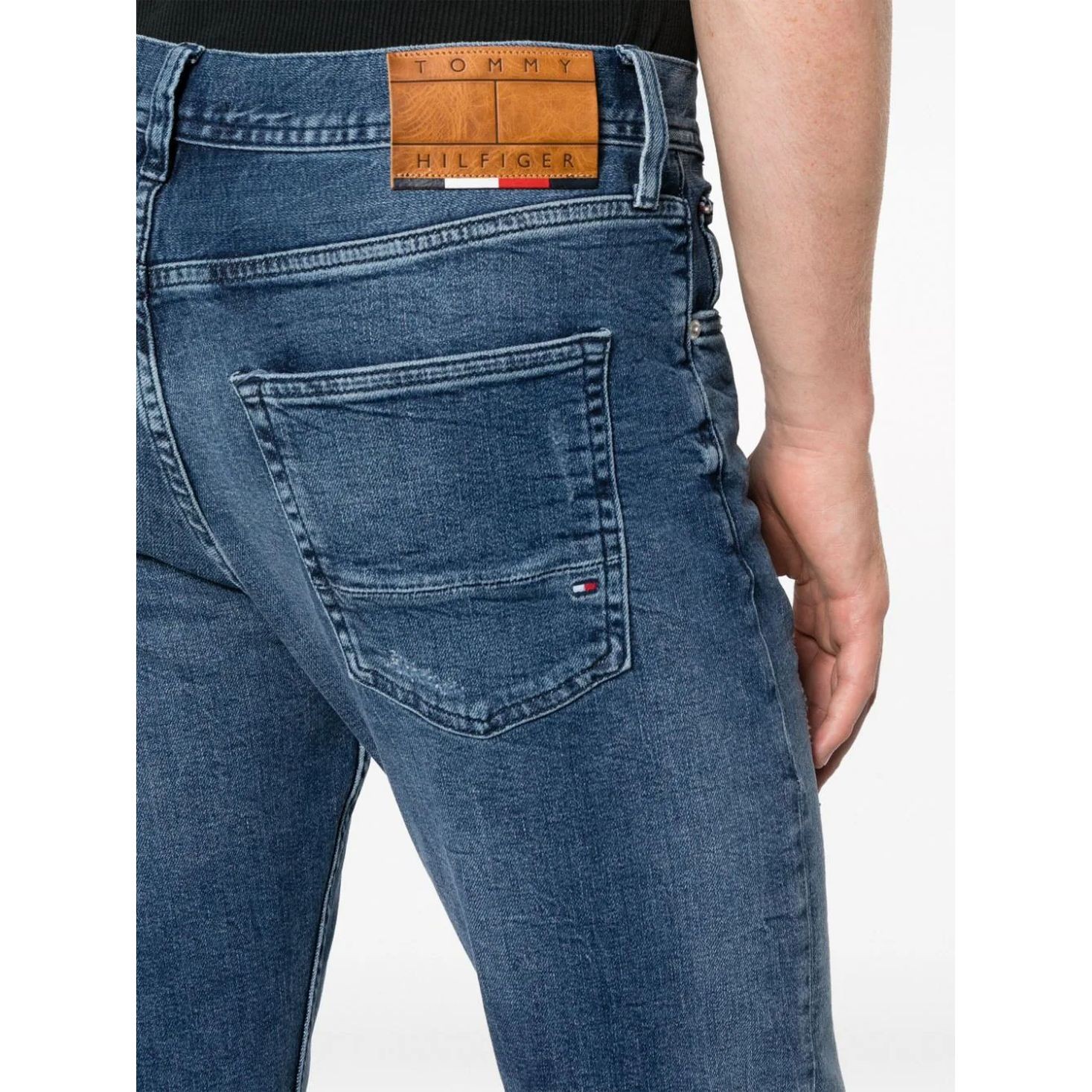 TOMMY HILFIGER Aptempti džinsai vyrams, Mėlyna, Tapered houston pstr 6yrs west 4