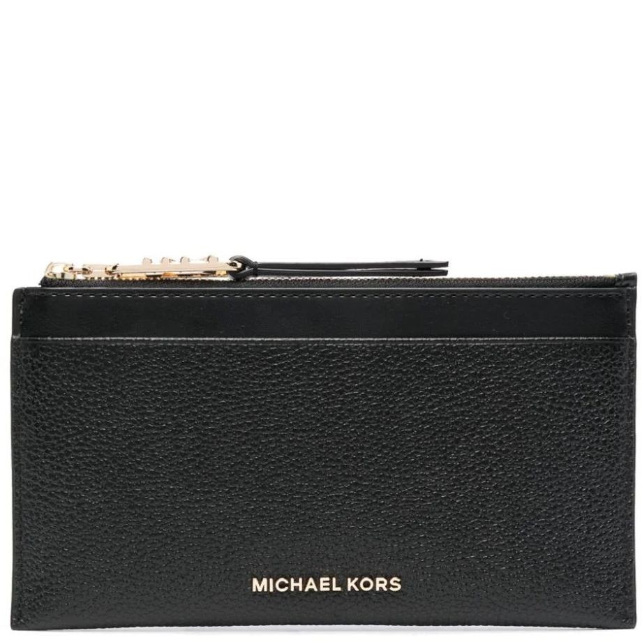 MICHAEL KORS Kortelių dėklas moterims, Juoda, Large zip card case 1