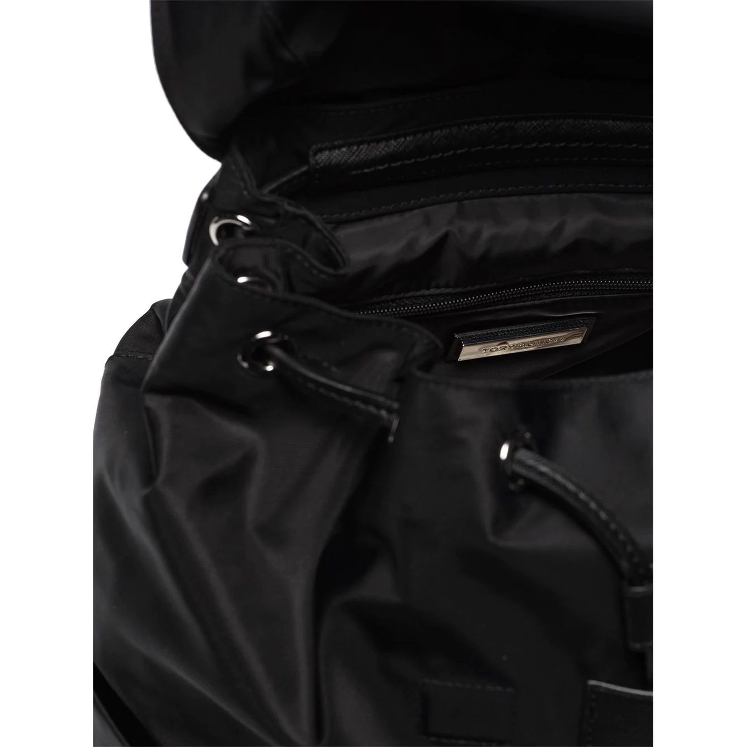 TORY BURCH Kuprinė moterims, Juoda, Virginia flap backpack 3
