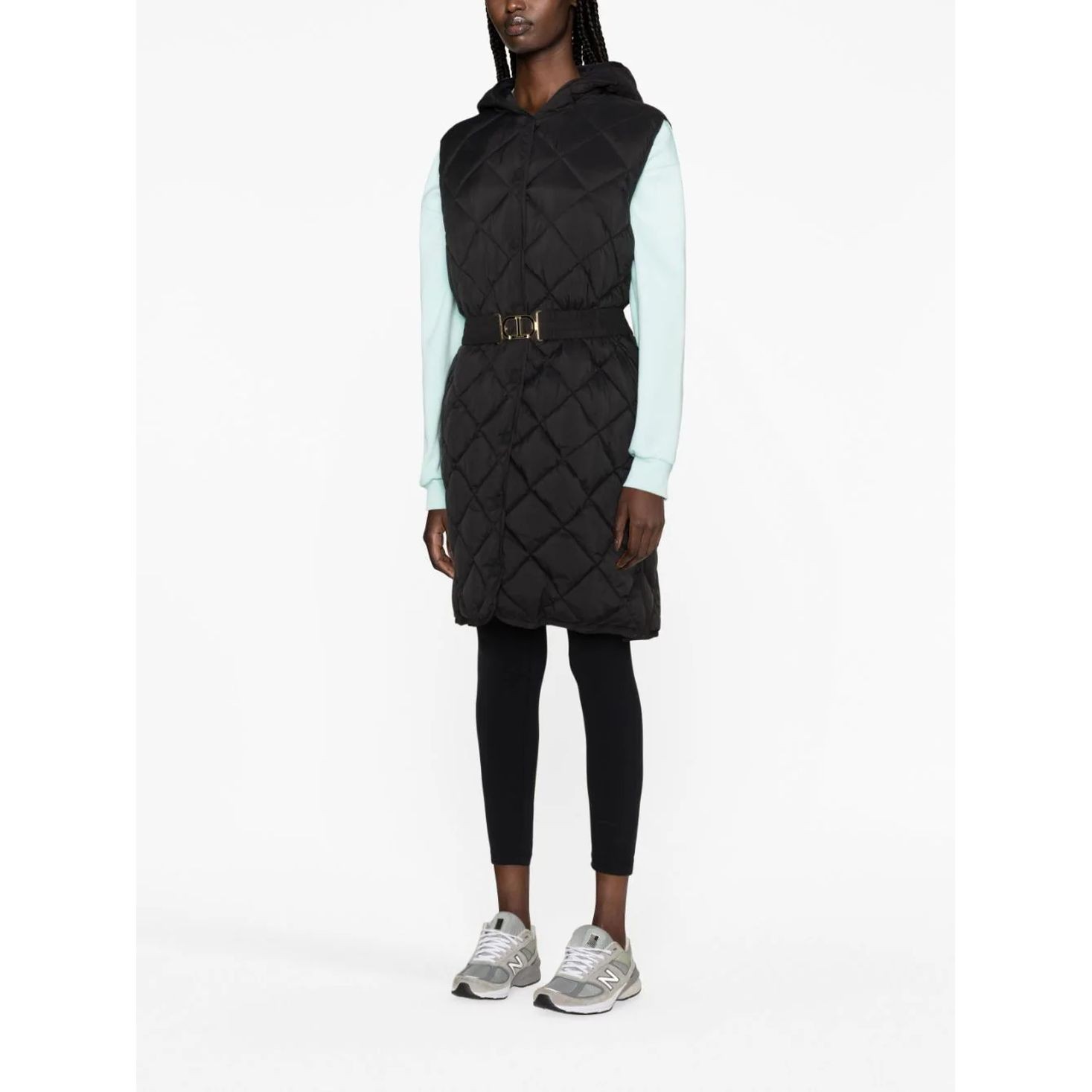 TWINSET Pūkinė liemenė moterims, Juoda, Puffed vest 2