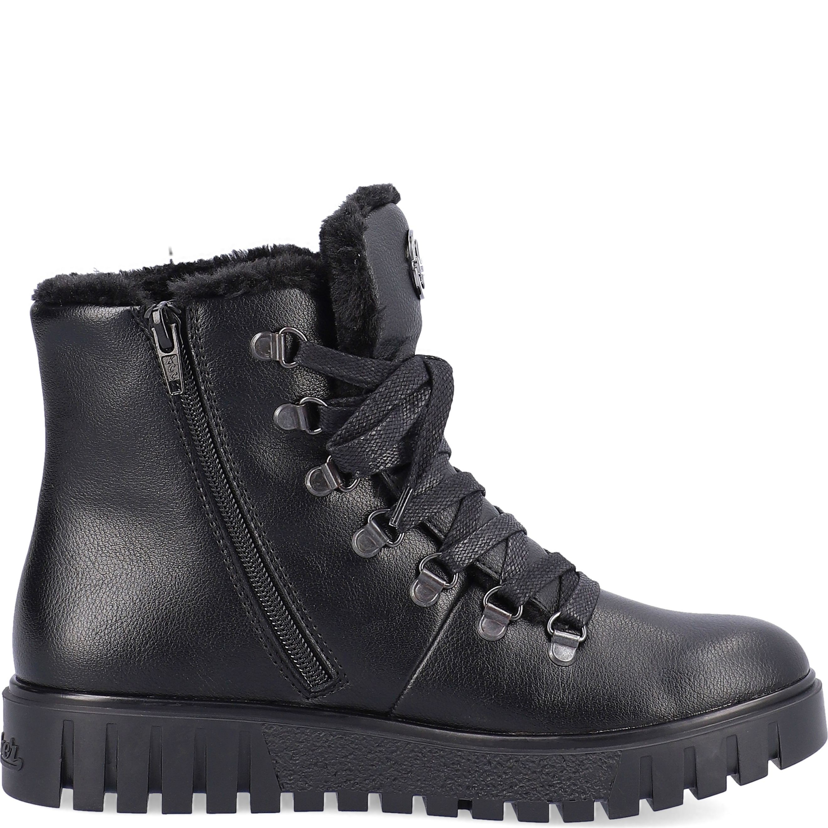 RIEKER Aulinukai moterims, Juoda, BOOTIES 3