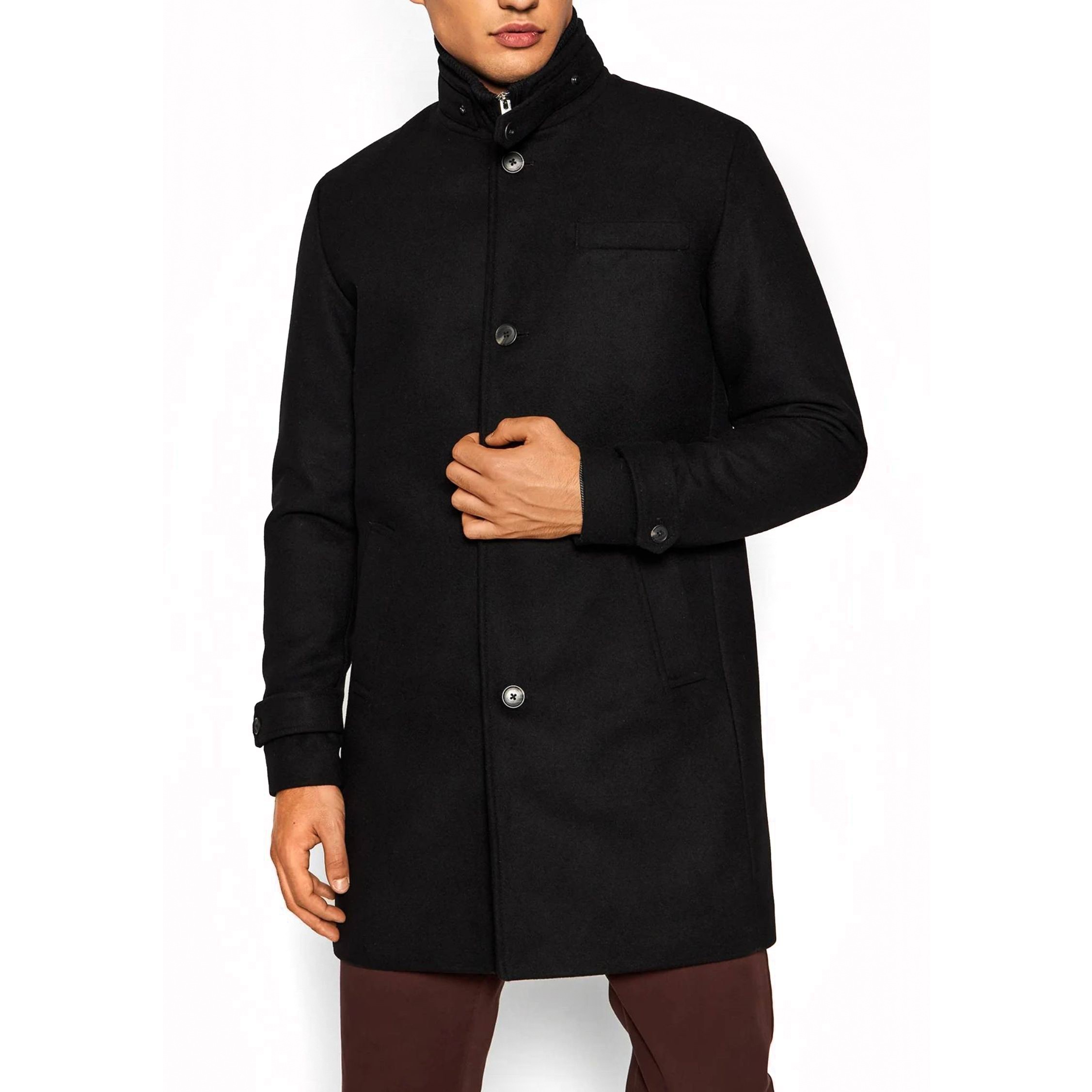 JACK & JONES Striukė vyrams, Juoda, JPRBLAMELTON WOOL CO 2