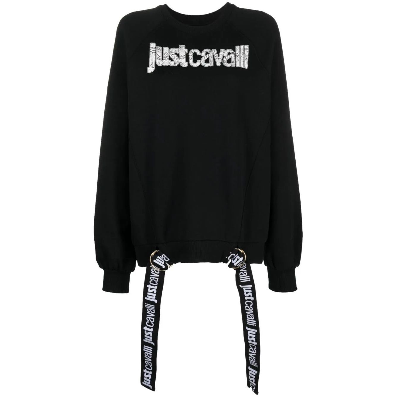 JUST CAVALLI Džemperis moterims, Juoda, Logo sweatshirts 1