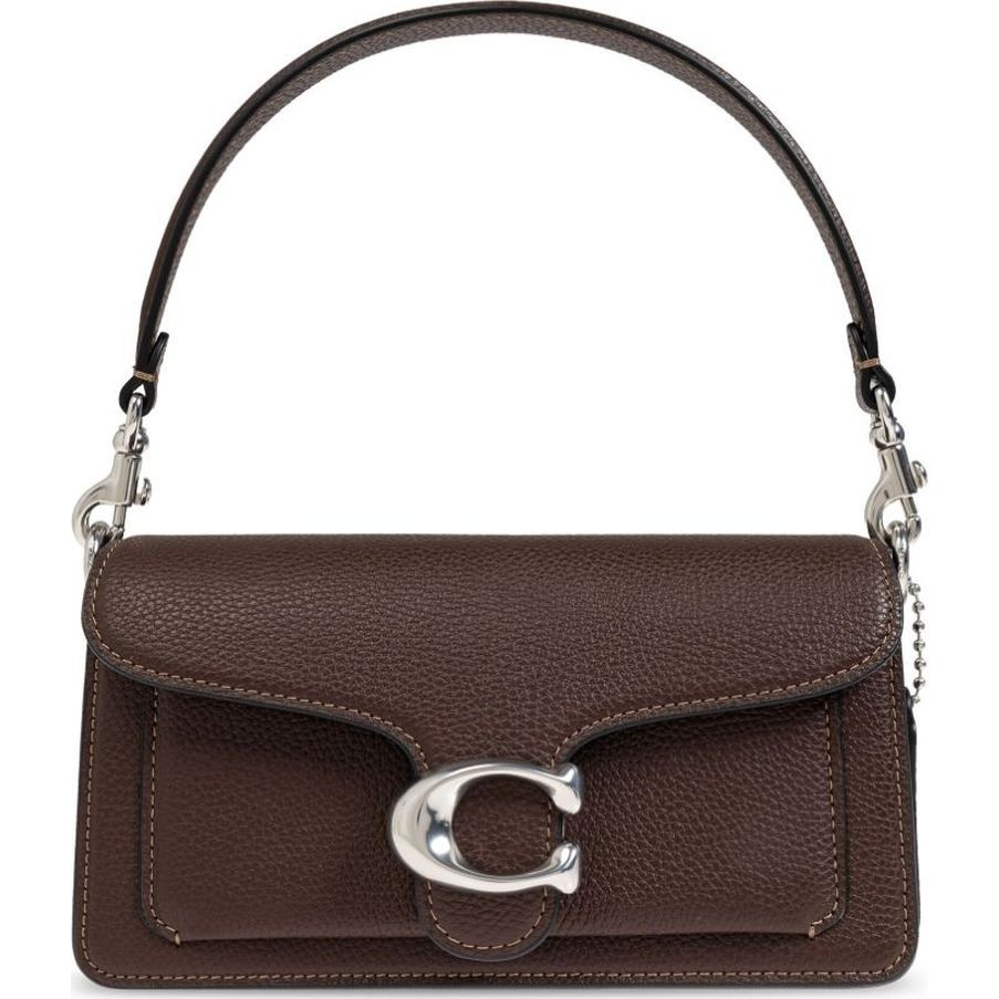 COACH Rankinė per petį moterims, Ruda, Leather tabby shoulder bag 20 1