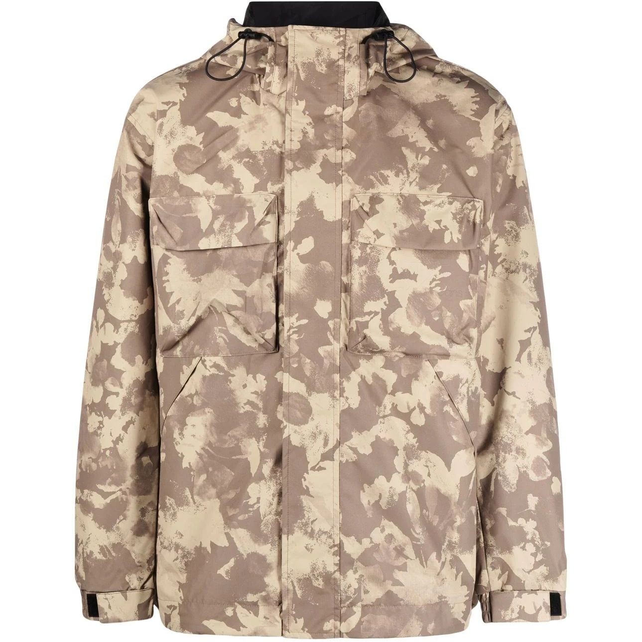CALVIN KLEIN JEANS Neperpučiama striukė vyrams, Smėlio, Technical windbreaker 1