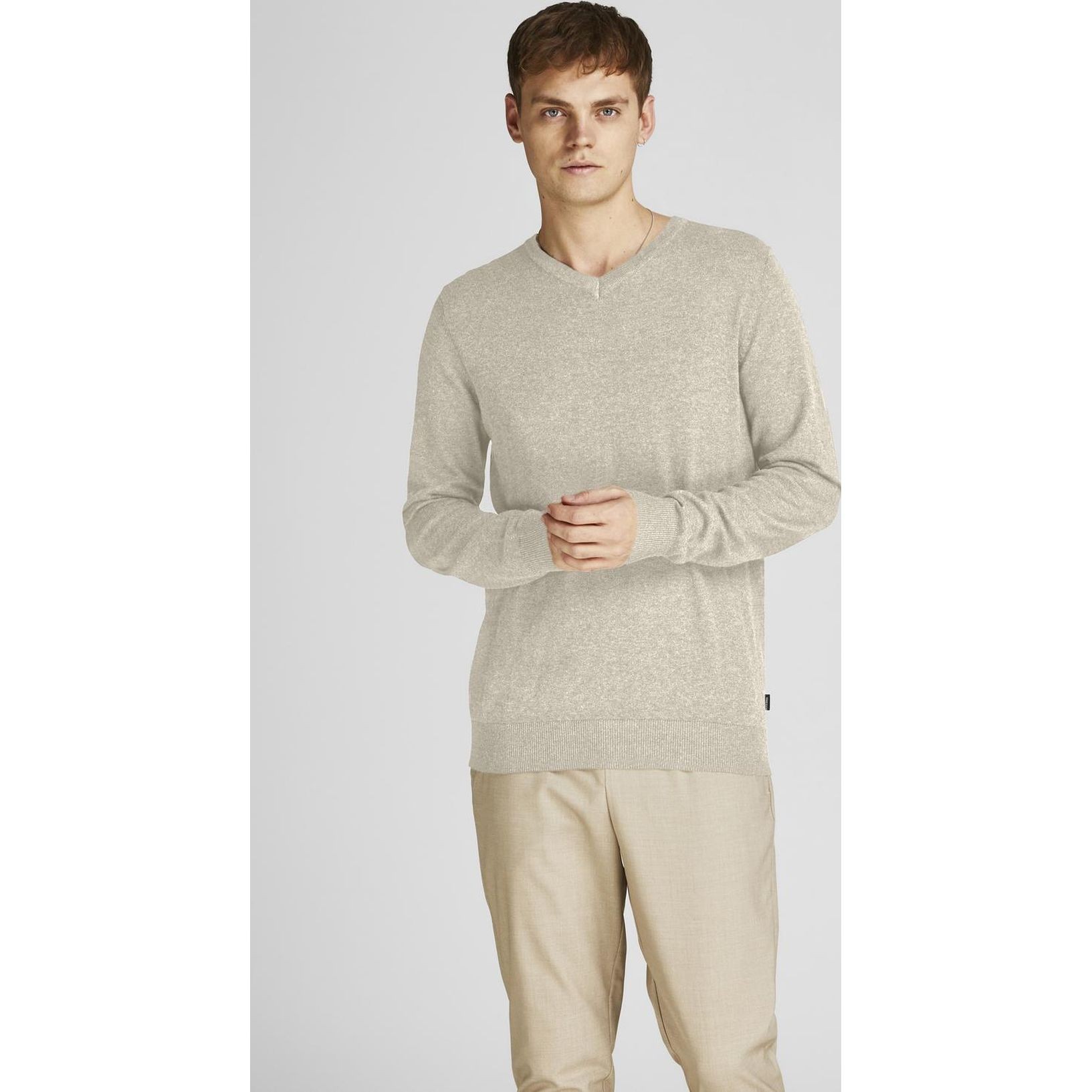 JACK & JONES Megztinis vyrams, JJEEMIL KNIT V-NECK NO 2