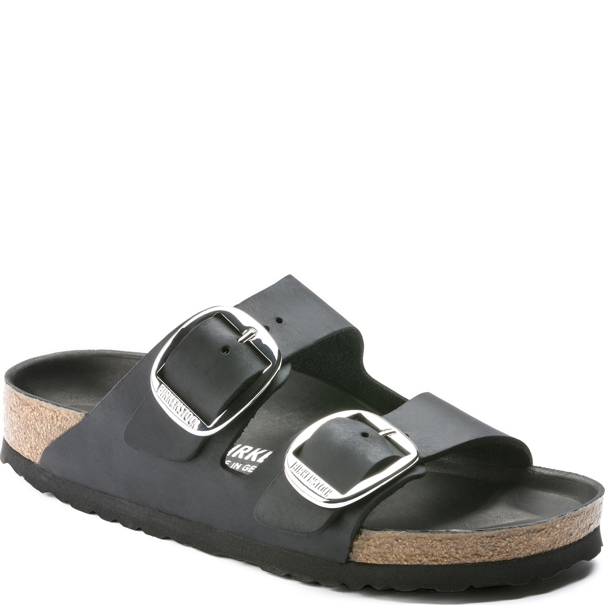 BIRKENSTOCK Šlepetės moterims, Juoda, Arizona Big Buckle LEOI 1